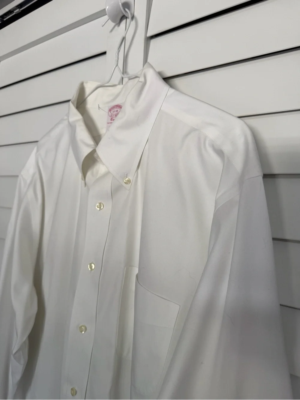 Brooks Brothers White Button-Down Classic Friday Shirt Supima Cottom